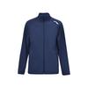 Li Ning Tennis Series Solid Color Zipper Stand Collar Comfortable Breathable Versatile Casual Sports Jacket Men Jacket Deep-Navy AFDUD49-2