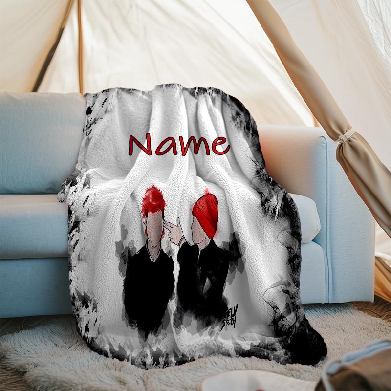 Personalized Custom Name Blanket - Twenty One Pilots Print Design,Blanket for Sofa,Bed,Travel,Camping - Soft and Warm, Great Gift