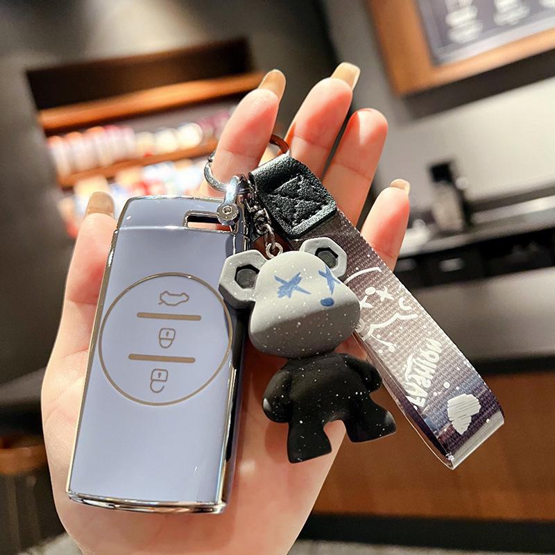 Чехол для ключа Chery Xingtu TX Tiggo 7 для 21 модели — высококачественный чехол с пряжкой для автомобилей Zhuifeng Lingyun Lanyue LX, 3X и 5X.