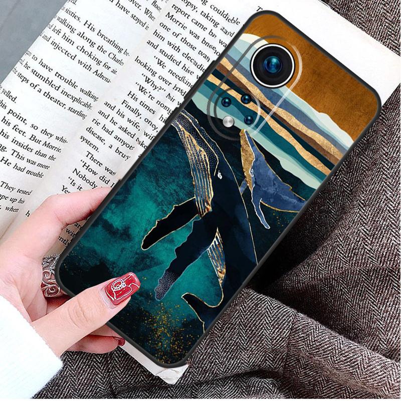 Кит Рыба Волна Море Чехол Для Honor Magic 8 6 7 Lite Honor 400 200 Pro 50 70 90 X8c X8b X9a X9c X9b X9d Win Чехол