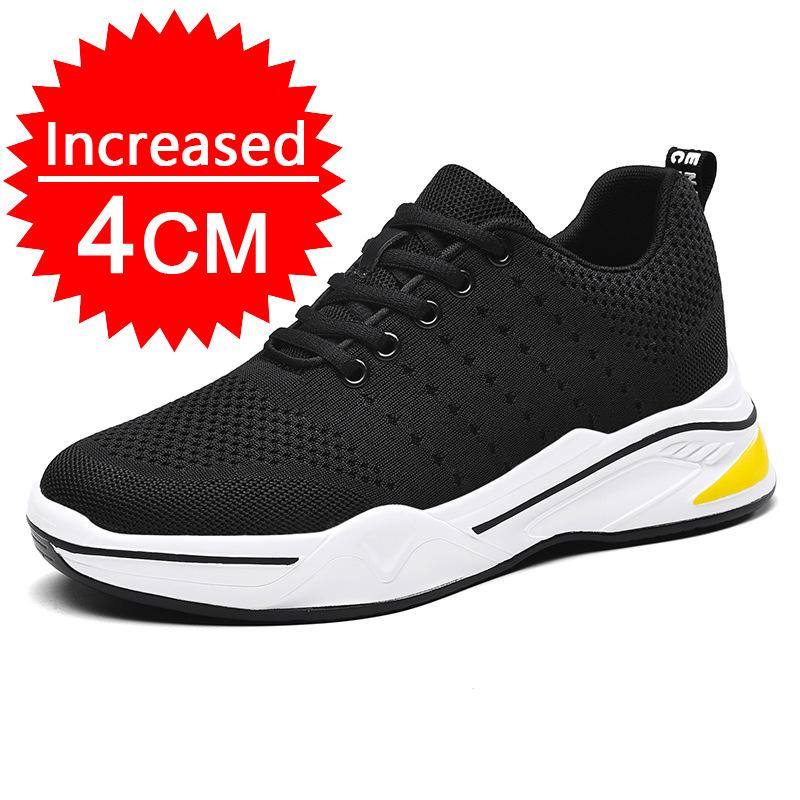 Мужская обувь для увеличения роста, дышащая, нескользящая, с толстой подошвой, спортивная обувь для повседневного бега на открытом воздухе, стелька 4/6/8 см, повседневная обувь для увеличения роста
