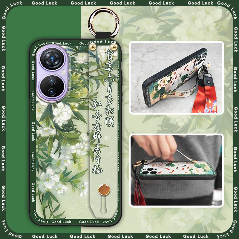 Грязеотталкивающий ремешок на запястье Чехол для телефона Для Blackview A200 Pro Защитный Для мамы Мягкий чехол Противоударный Китайский стиль Кольцо