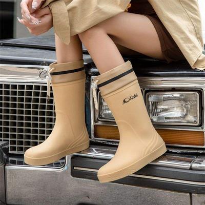 Холодостойкие и теплые дождевые туфли женские бархатные водные туфли женские новые нескользящие парные резиновые сапоги кухонные рабочие водонепроницаемые туфли женские