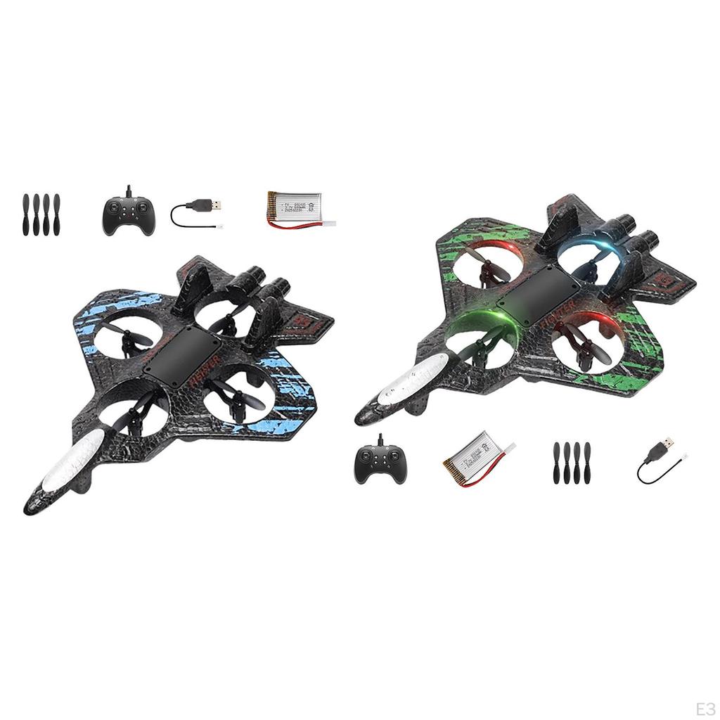 Foam Remote Control Airplane Hobby Glider with Light Lightweight Gifts for Kids Boys Anti Collision