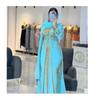 Turquoise Dress Moroccan Maxi Long Kimono Eid Abaya Gown Casual Kaftan Dubai