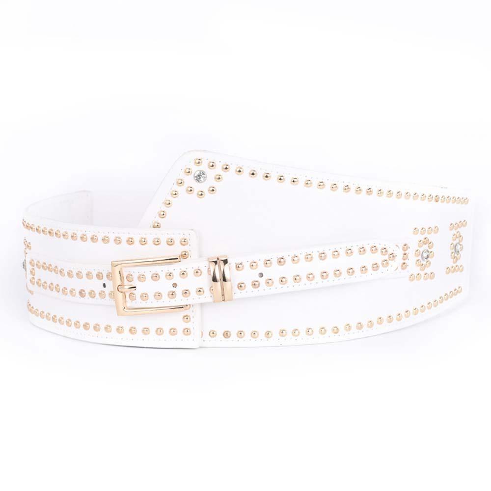 Personalized Design Rivet Wide Waistbands Adjustable Irregular Leather Belt  Skirt Accessories