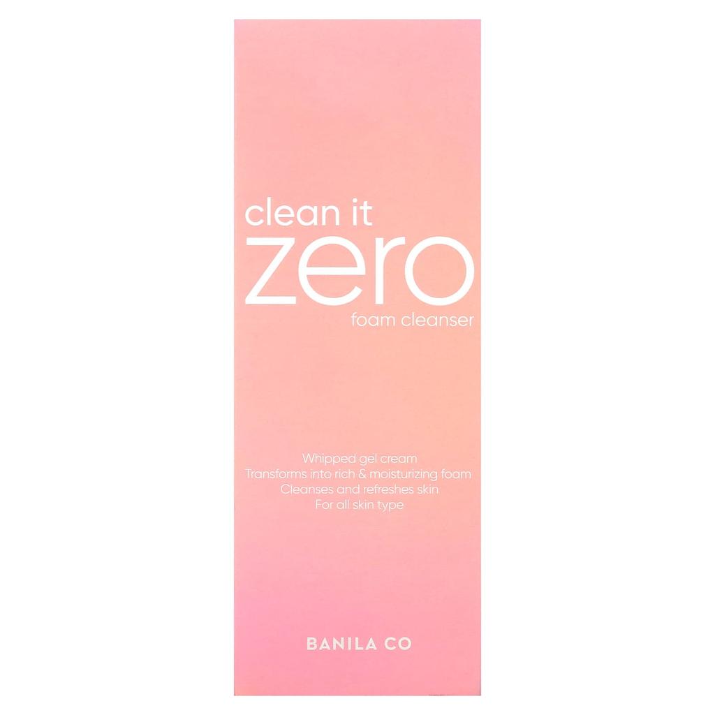 BANILA CO Clean It Zero, пенное очищающее средство, 5,07 жидких унций (150 мл)