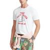Polo Ralph Lauren Футболка мужская с коротким рукавом, принт Surf Culture, посадка Custom Slim Fit, круглый вырез, MNPOTSH1N820931-100