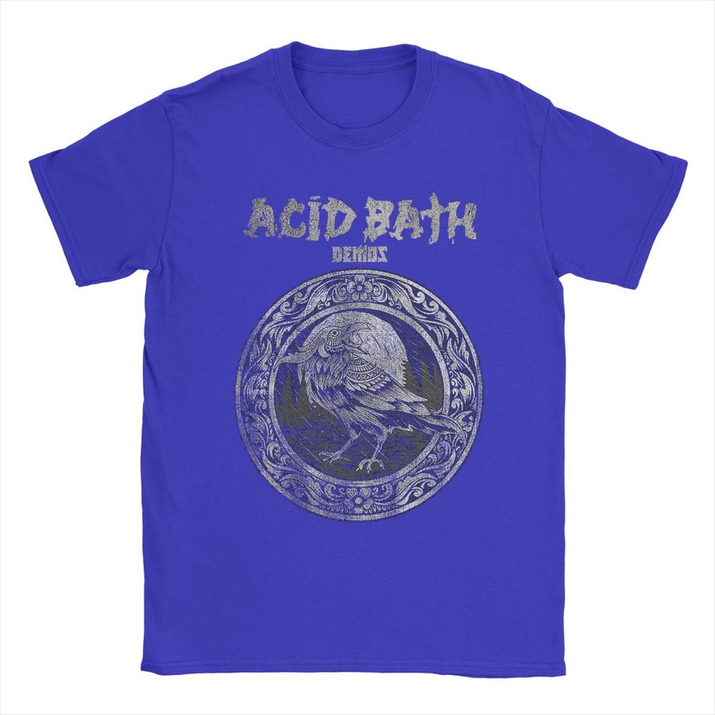 Мужские футболки Acid Bath Хипстерская футболка из чистого хлопка Футболка с коротким рукавом Футболки с круглым вырезом Одежда Лето
