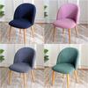 1 /2 /4 /6pcs Curved Solid Color Chair Covers Duckbill Polar Fleece Chair Cover Low Back Seat Slipcover Hotel Office Home Decor