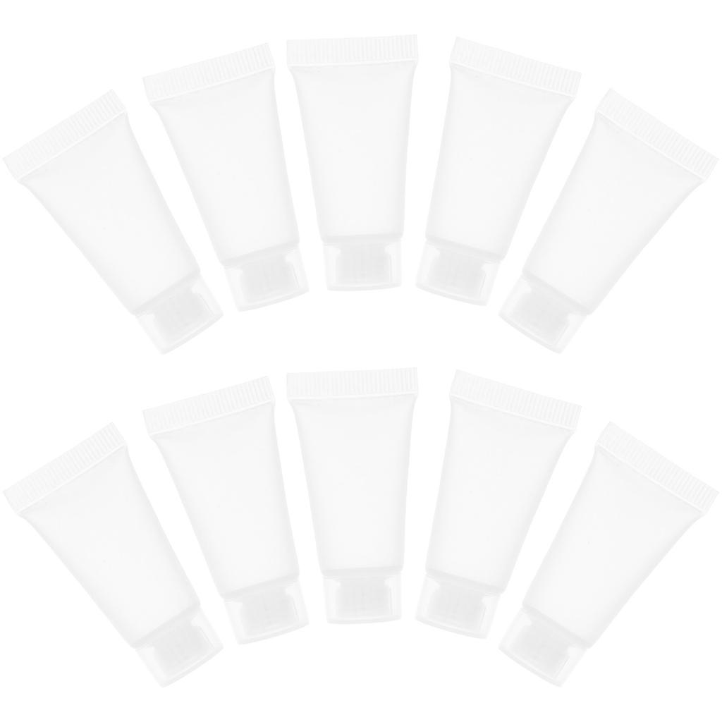 Refillable Travel Lotion Squeeze Bottle Soft Empty Toothpaste Tubes Compact Light Squeeze Tube and Clean Refillable
