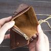 Мужской кошелек из натуральной кожи CONTACT'S, тонкий кошелек для монет, мужской держатель для карт