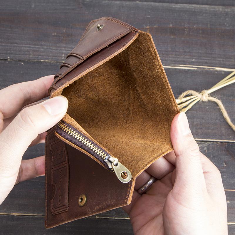 Мужской кошелек из натуральной кожи CONTACT'S, тонкий кошелек для монет, мужской держатель для карт