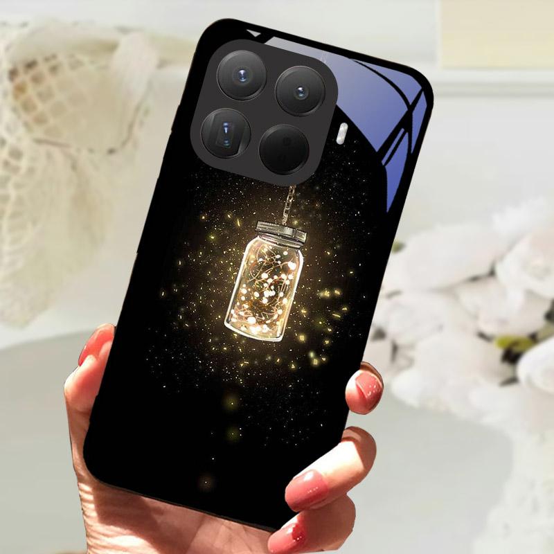 Чехол для Xiaomi 15T Pro Модный Закаленное Стекло Задняя Крышка Телефона Для Xiaomi 15TPro 15 T Xiaomi15T Защитный Чехол Fundas Coque