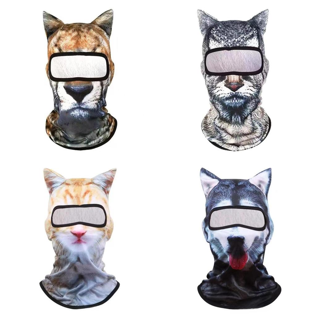 3d Animal Pattern Face Mask With Sun Protection For Outdoor Water Activities