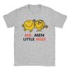 Футболка Mr Men Little Miss для мужчин и женщин, хлопковая одежда, эстетичная, с круглым вырезом, с коротким рукавом