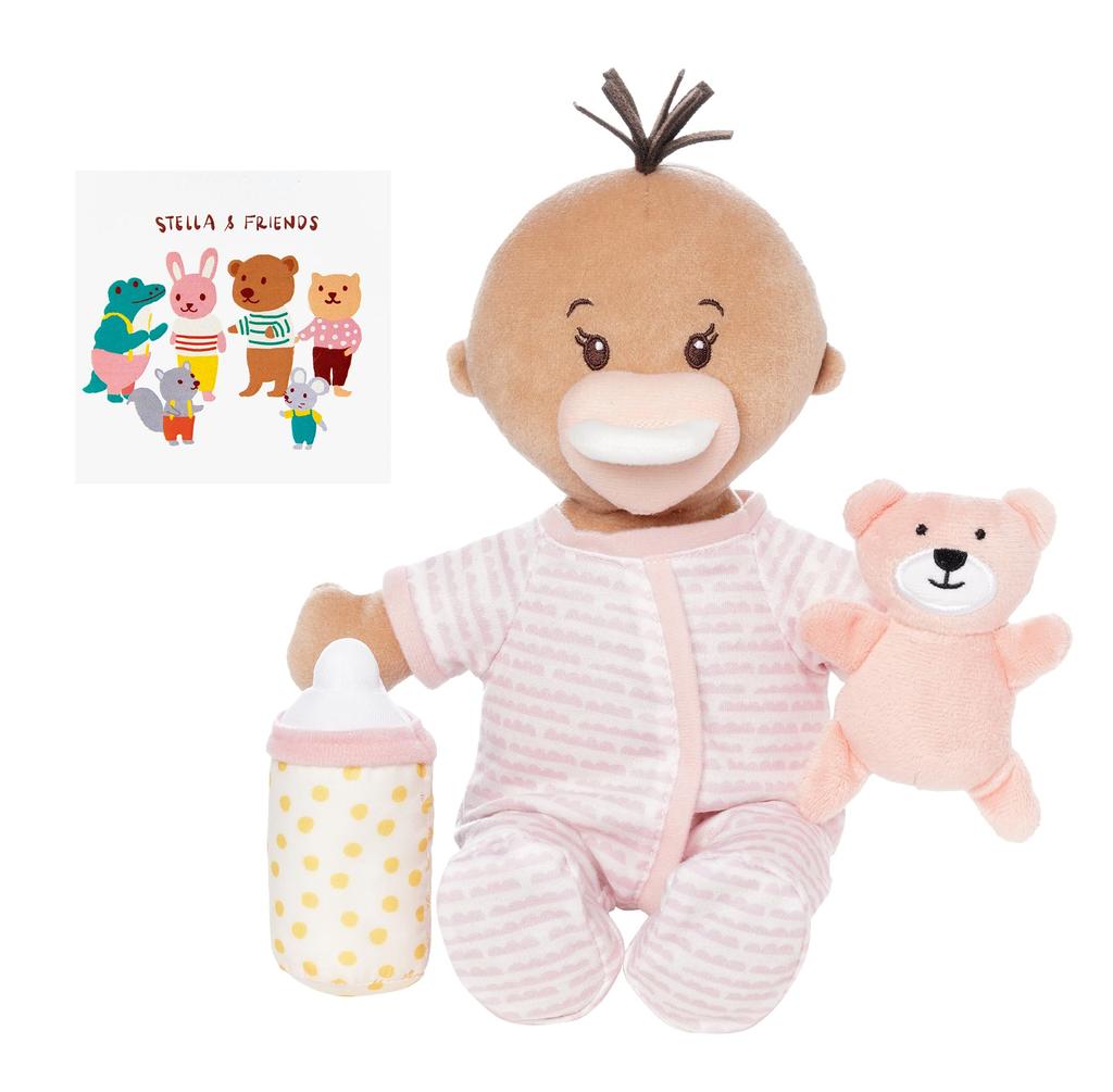 Manhattan Toy Wee Baby Stella Beige Bedtime Scented Soft Baby Doll Set 12-Inch