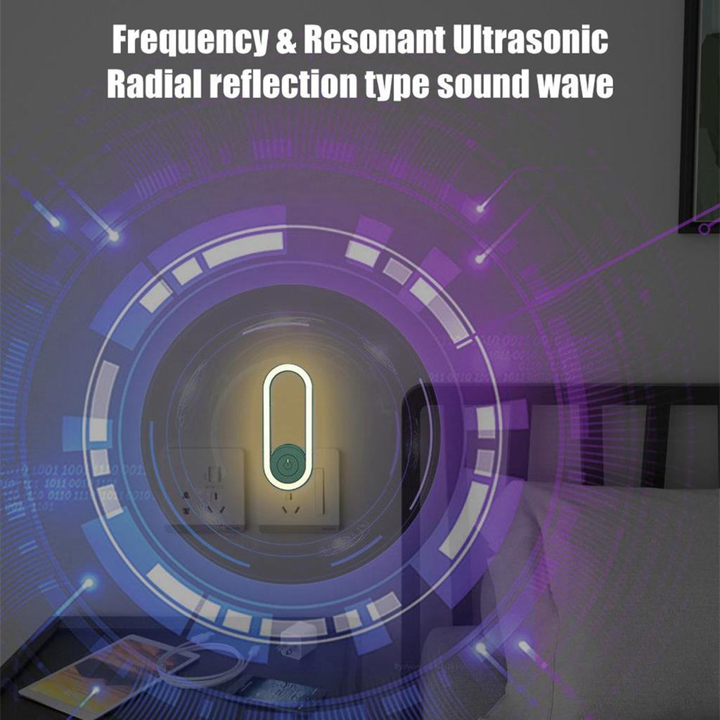 Electric Mosquito Lamp Plug In Ultrasonic Pest Repellent with LED Night Light Wall Mosquito Killer