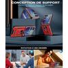 Protective Case - BOOLING - for Samsung Galaxy Z Flip 7 - Rigid Shockproof - Red - 2 Tempered Glass