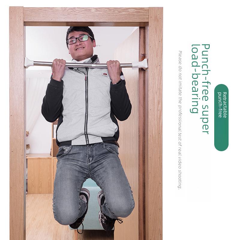 Телескопическая штанга из нержавеющей стали для сушки одежды и штора, без сверления, для ванной комнаты и гардероба