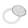 Boat Deck Access Hatch TransparentCover White Round ABS Plate for RV Marine Yacht(6in/15.24cm )