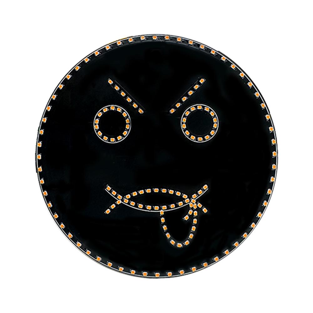 Забавный светодиодный автомобильный фонарь с забавным выражением лица, подсветка с дистанционным управлением, многофункциональная предупреждающая лампа на заднем стекле автомобиля