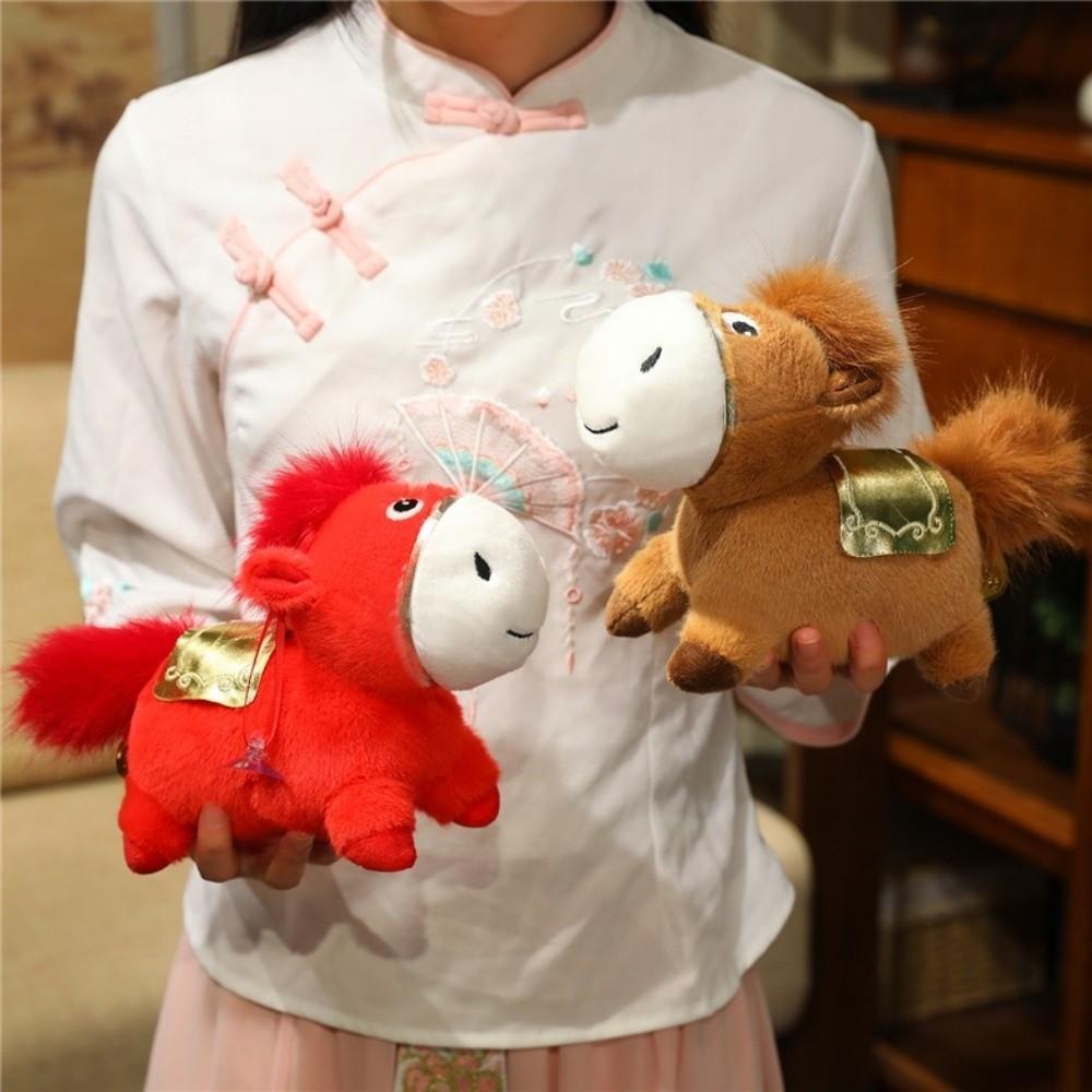 Good Luck 2026 Horse Plush Doll Mascot Dolls Zodiac Pony Figurine Festive Decor
