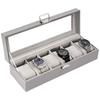 ProCase Watch Box for 6 Slot Watch Watch Storage Watch Holder Organizer for Watch Display Case with Glass Lid Men, Men's Case, Men,