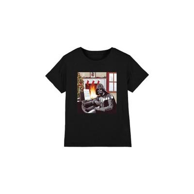 Детская/Подростковая футболка с рождественскими колядками и Дартом Вейдером