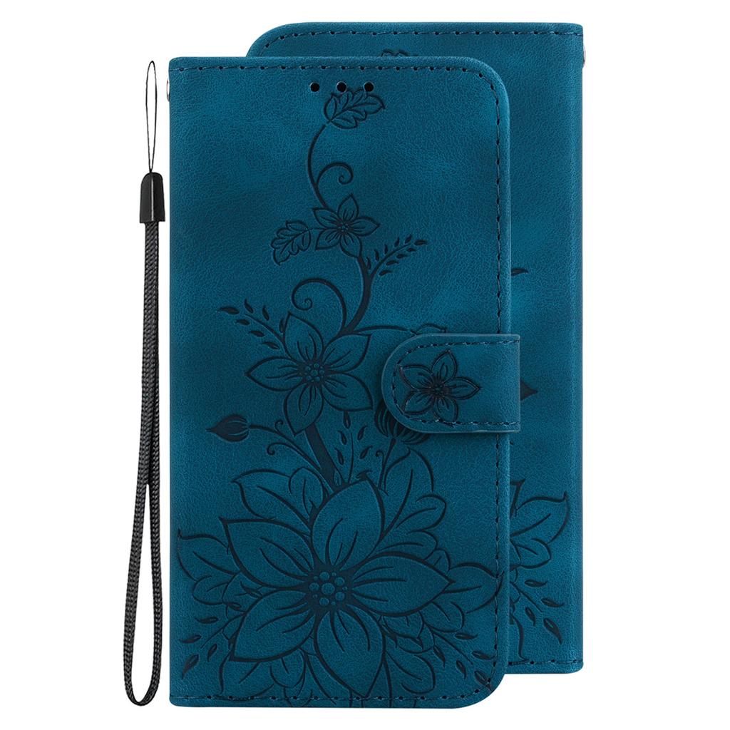 For For Samsung Galaxy S Series,A Series,M Series,Note Series,F Series,J Series.Embossing Process Lily Flower Wallet Leather Flip Cover Case