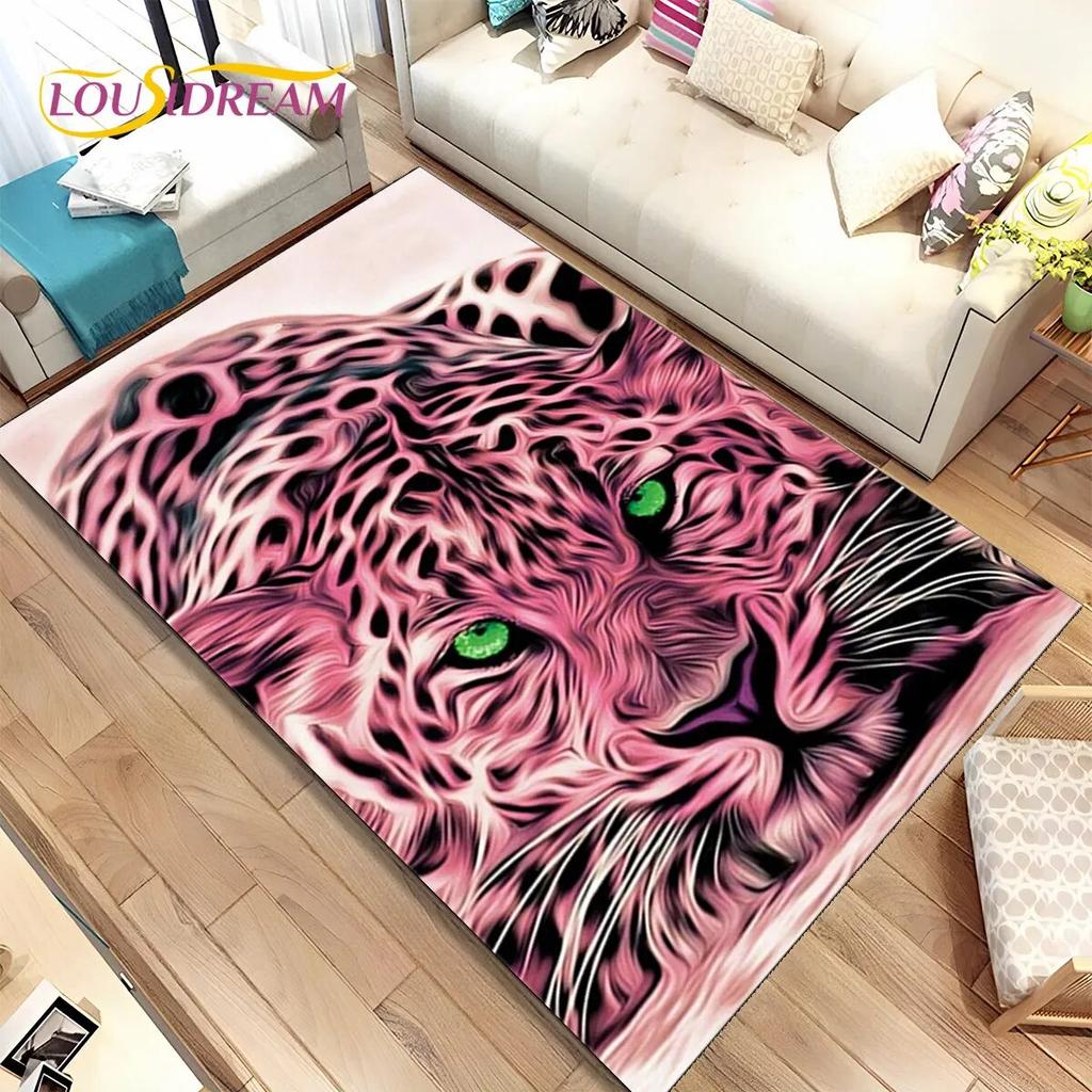 Коврик с изображением леопарда, гепарда, мультяшного зверя, ковер для дома, гостиной, спальни, дивана, коврик для двери, кухонный декор, нескользящий напольный коврик