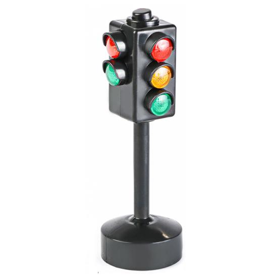 Мини Дорожные Знаки Светофор Блок со Звуком LED Игрушка для Обучения Безопасности Детей
