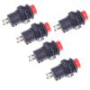 5X/LOT чувствительный 12 мм красный запирающийся кнопочный переключатель ВЫКЛ-ВКЛ для автомобиля/лодки