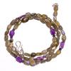 Natural Labradorite Amethyst Gemstone Mix Shape Smooth Beads Necklace 17" UB2997 UB-2997