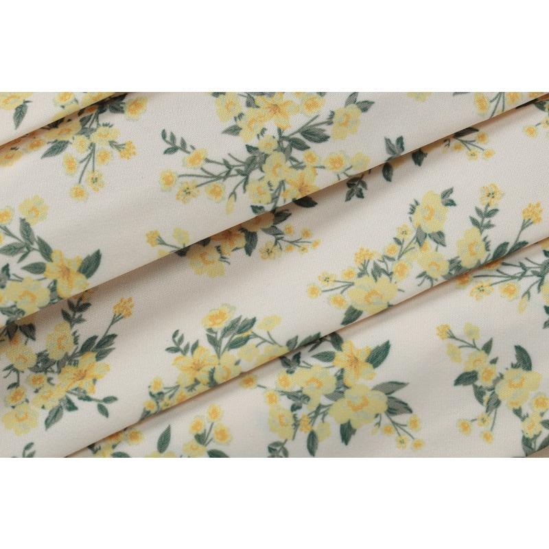 Женские летние сексуальные платья в стиле милая с глубоким V-образным вырезом и короткими рукавами, миди, плиссированные модели с цветочным принтом