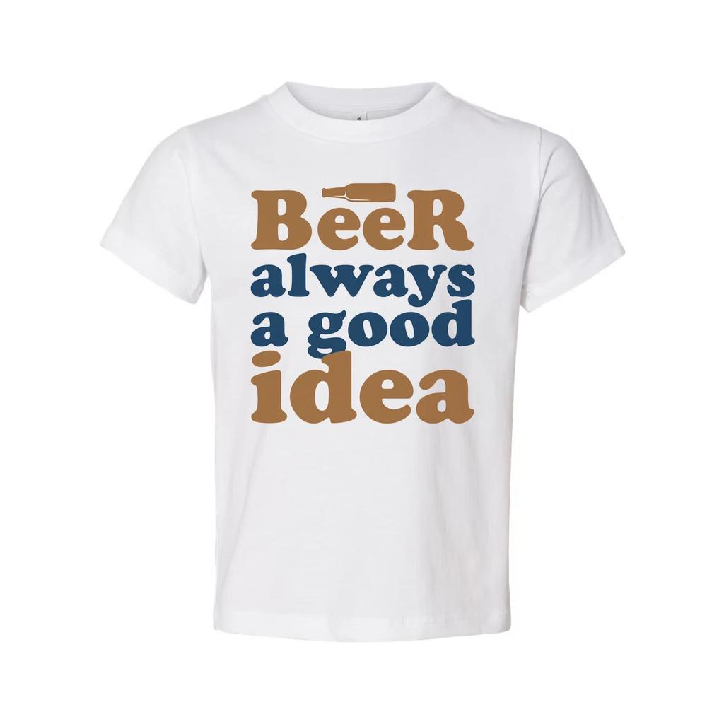 Beer Always A Good Idea Unisex Graphic Tee For Beer Lovers Casual Everyday Wear