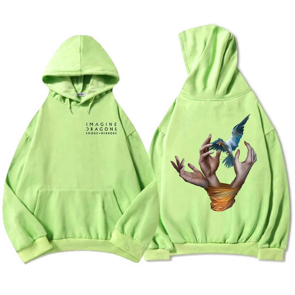 Band Imagine Dragons Hoodies Reflections From The Vault of Smoke + Mirrors Album Sweatshirts Long Sleeve Hooded Pullover Men Top