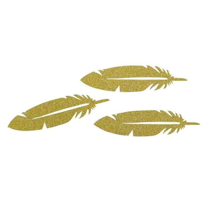 MégaCréa DIY - Plumes en papier dorées 8 cm 24 pièces
