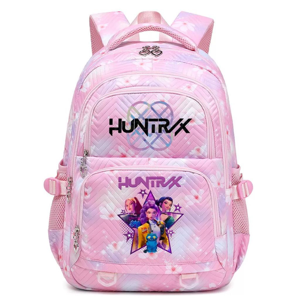 Рюкзак Kpop Demon Hunters с мультяшными персонажами Руми, Мира и Зои из HUNTR/X Saja, школьный рюкзак для мальчиков, большой вместительный, для девочек.