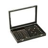 PU Leather Velvet Jewelry Box Wooden Jewelry Display Case Jewelry Organizer Holder  Gift