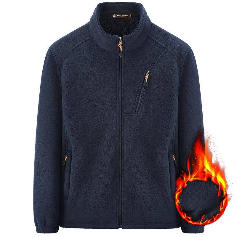 Куртка из плюшевого флиса для мужчин, осень и зима, новый спортивный мужской кардиган из овечьего бархата, модный мужской стиль