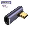 USB4.0 40Gbps Adapter USB C Male To Female 90 Degree 100W Fast Charging Data Converter for Laptop Tablet Phone Accessories 3