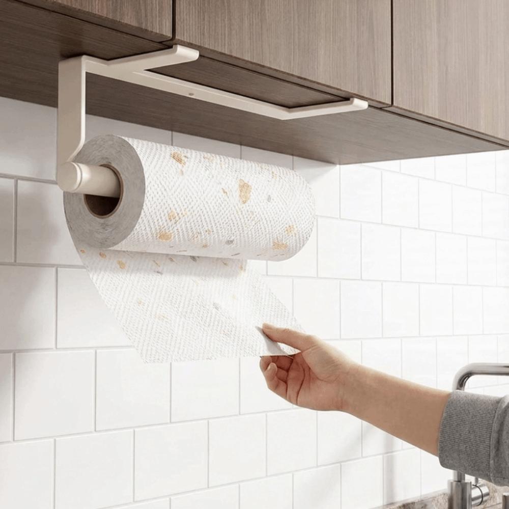 No Drill Under Cabinet Paper Towel Holder Wall Mounted Paper Towel Rack for Kitchen