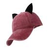 Women Kitten Ears Baseball Cap 3D Cat Ear Versatile Hat for Summer Spring Breathable Hat for Adults Casual Sport