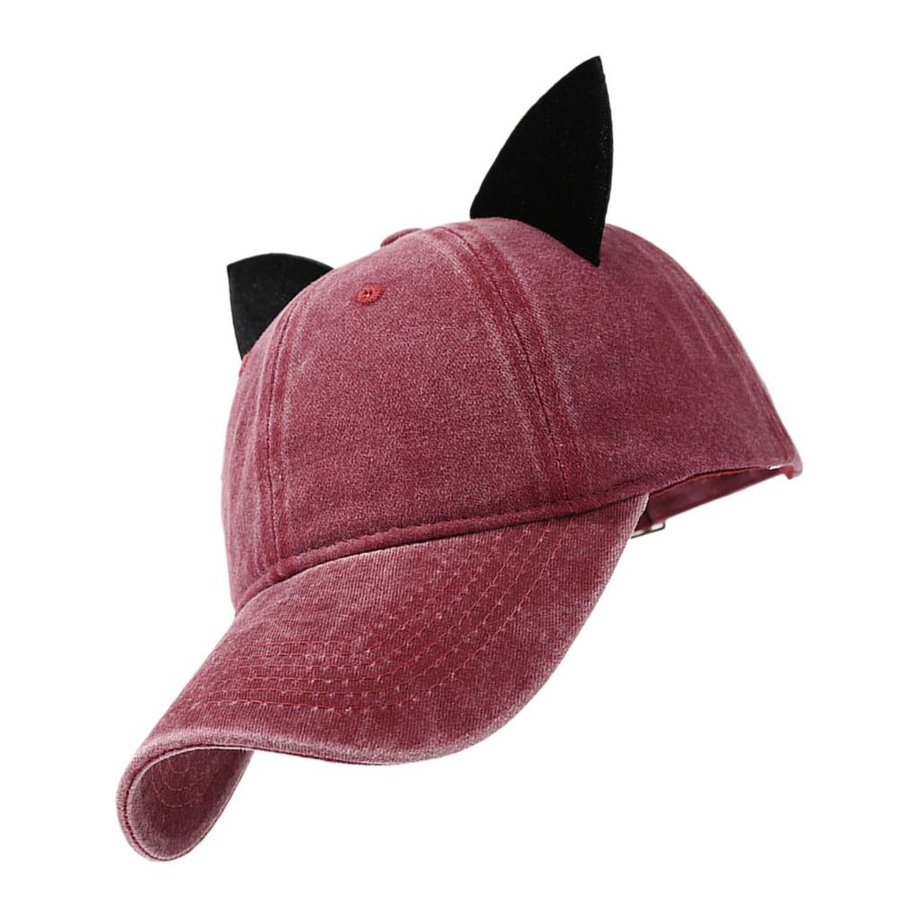 Women Kitten Ears Baseball Cap 3D Cat Ear Versatile Hat for Summer Spring Breathable Hat for Adults Casual Sport