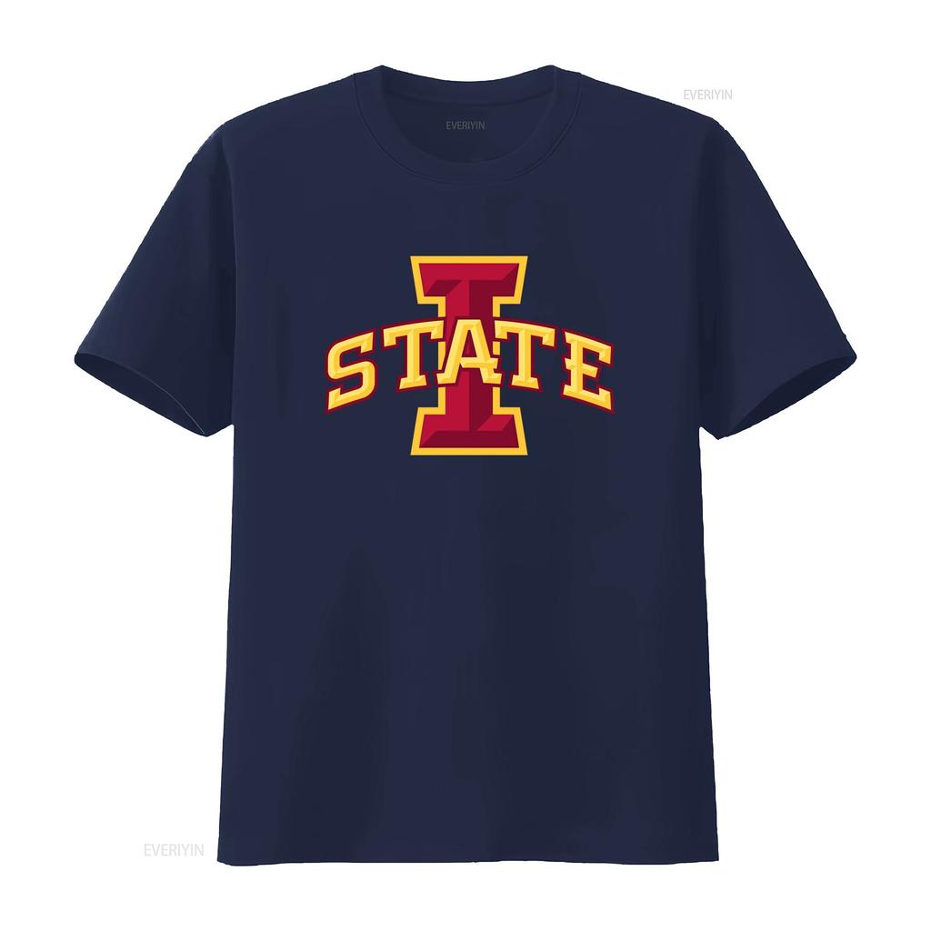 Iowa STATE Футболка Softstyle Одежда для колледжа Школьный дух Фан Стильный дизайн винтажный Стиранный топ Для повседневной носки с принтом