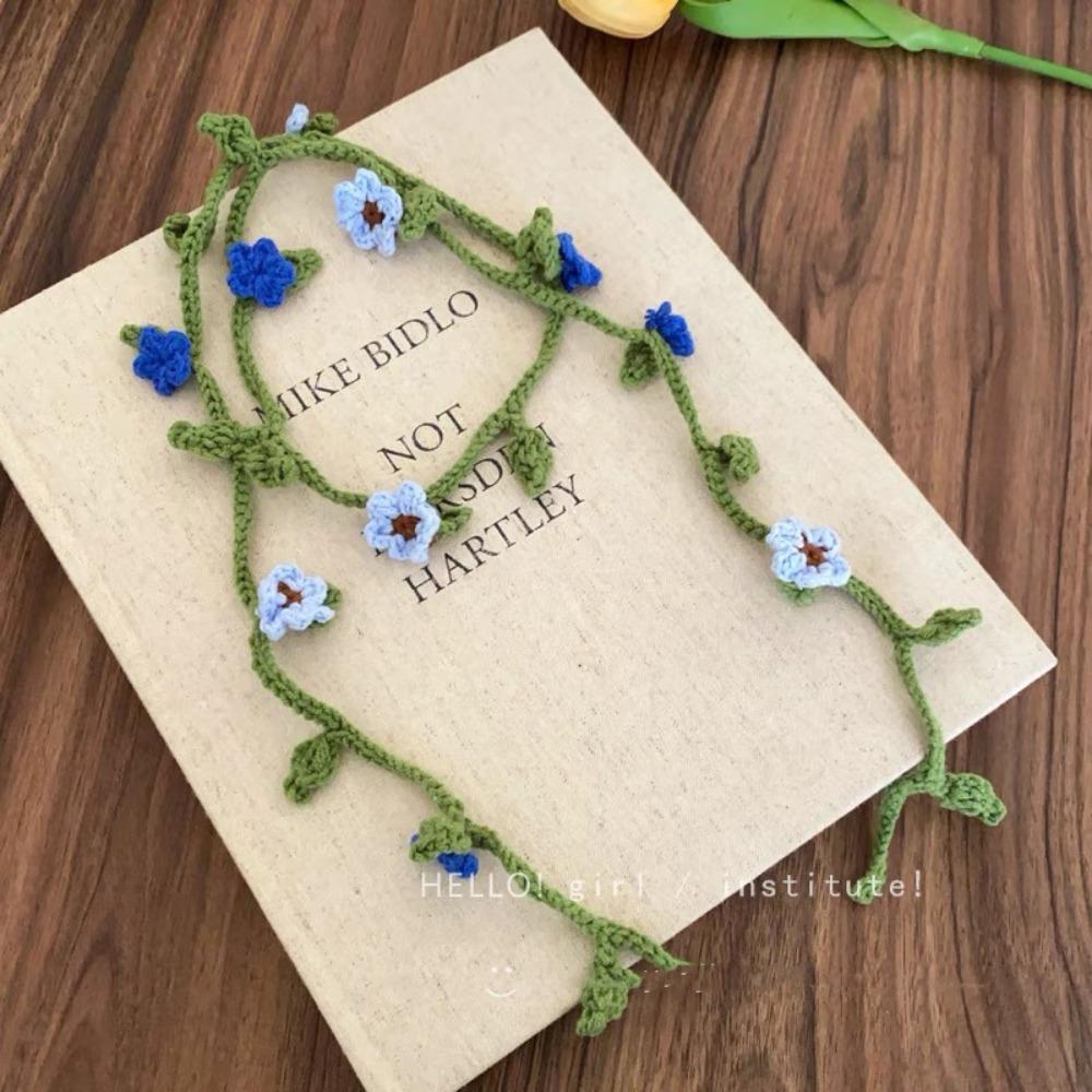 Тонкая вязаная повязка на голову ручной работы, вязаная крючком шаль с розой, повседневный вязаный шарф, женская