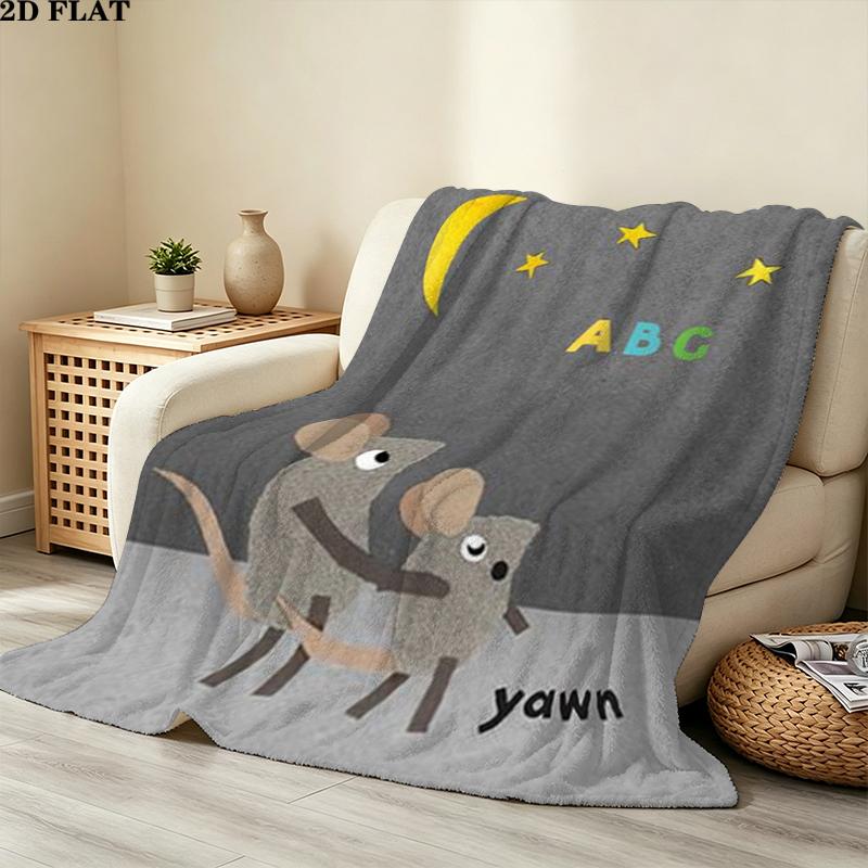 Frederick Print Flannel Blanket, High quality Comfortable for All Seasons, Home Decor, Warmth and Comfort, Perfect for Christmas Gifts