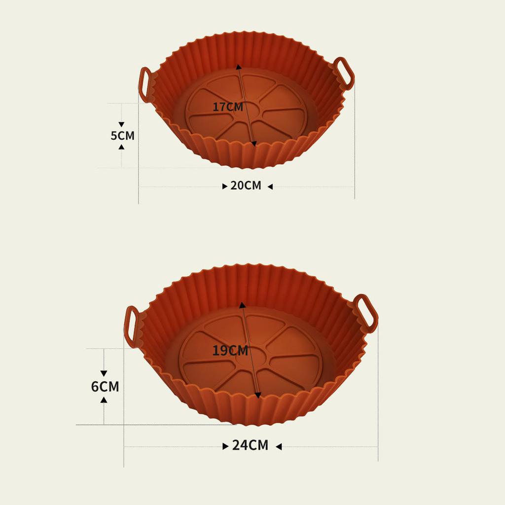 Air Fryer Baking Pan Soft Silicone Material Roast Chicken Baking Pan Potato Baking Pan Pizza Organizer
