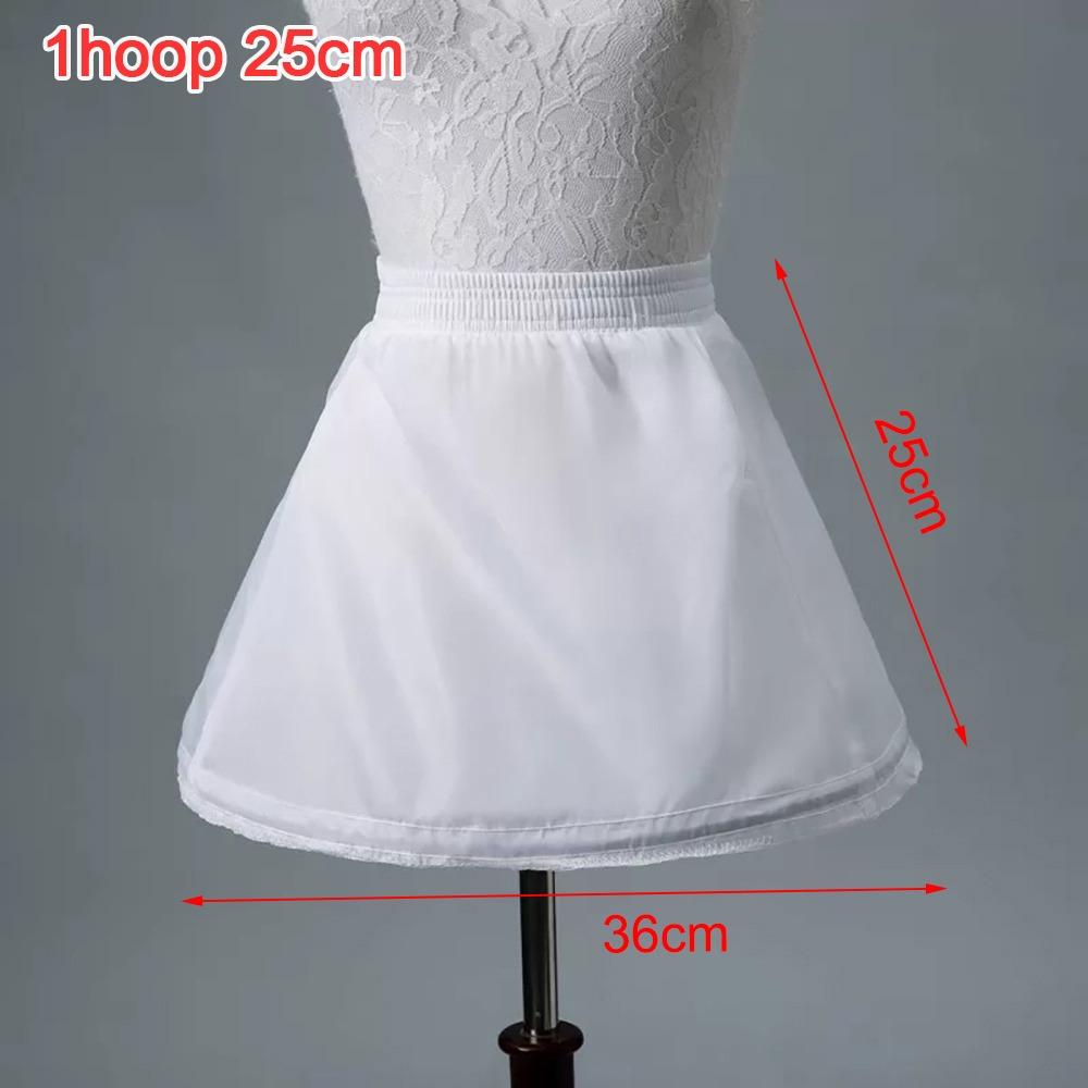 Новый белый подъюбник-кринолин для девочек 1/2/3 обруча короткий подъюбник подъюбники для бального платья детские